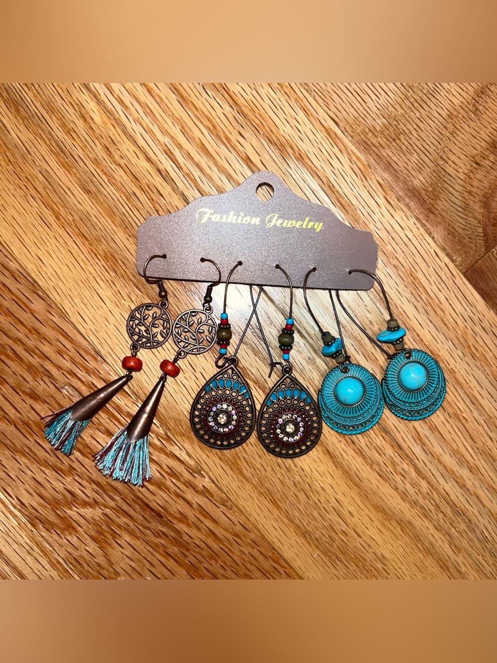 Fashion Jewelry 3 Piece Boho Earring Set